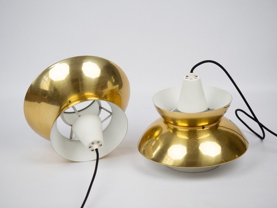 Image 1 of Paire de suspensions vintage danoises Doo Wop par Henning Klok, Louis Poulsen, années 1950