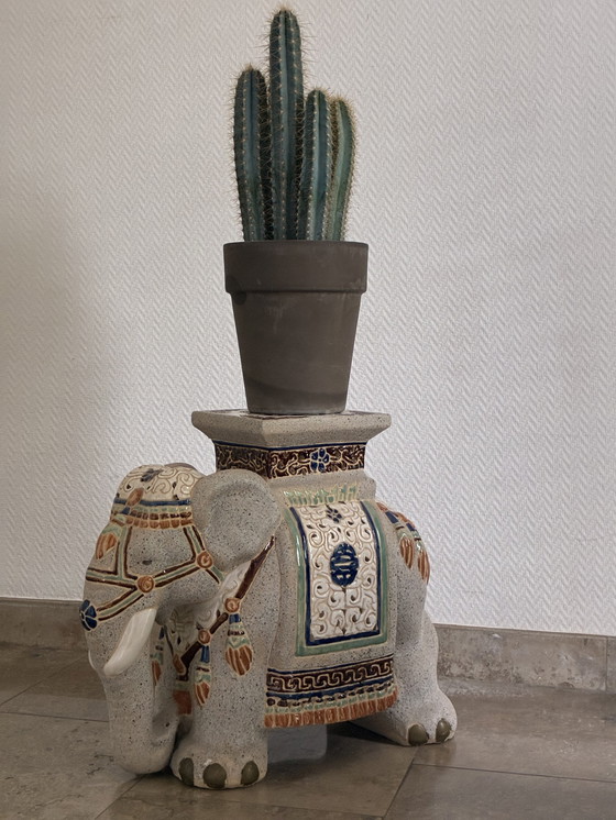 Image 1 of Vintage set of elephant plant stands