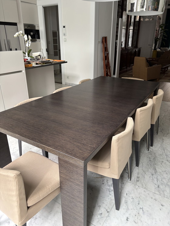 Image 1 of Maxalto dining table with matching Maxalto chairs (8)