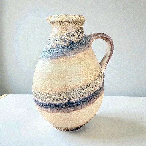 Vintage Fat Lava kan van Scheurich – West-Duits keramiek in bruin | Mid-century design Model: 671-30