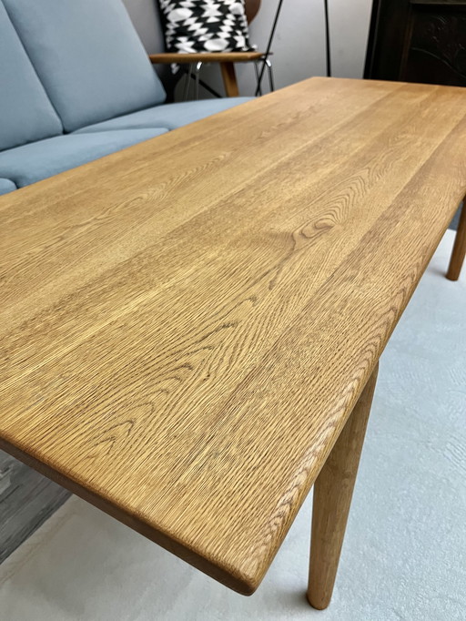 Table basse originale Hans J. Wegner GE 290 GETAMA, design danois du milieu du XXe siècle