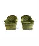 2x poltrone da cocktail in velluto vintage anni '60