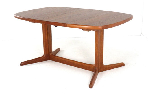 Rasmus oval 2x extendable dining table Danish teak