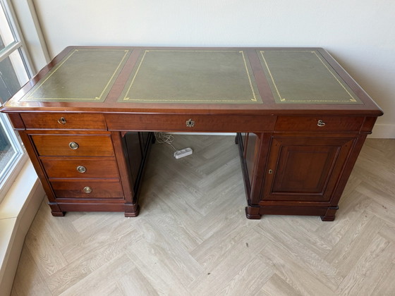 Scrivanie antica in mogano con pelle verde – Legno (photo 11 of 11)