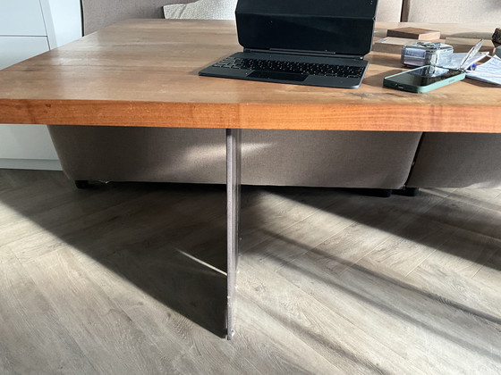 Image 1 of Natura dining table in walnut with black knots