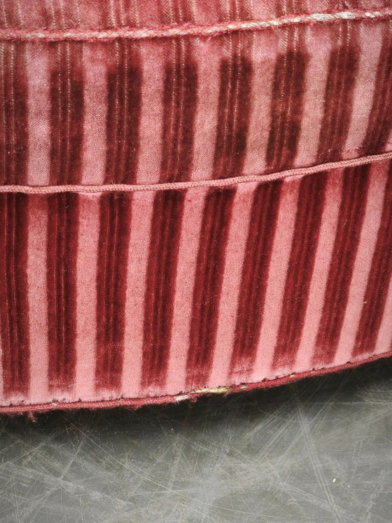 Image 1 of Fauteuil lounge sculptural en velours, style danois moderne des années 1950