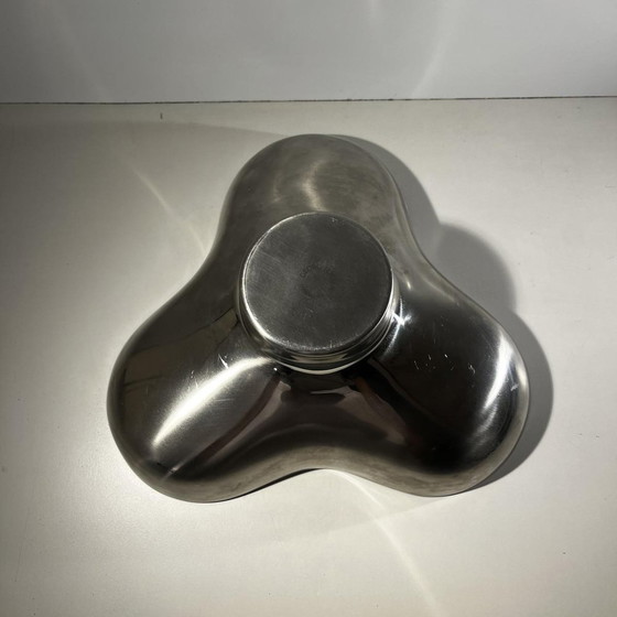 Tripartite Dish in Stainless Steel by Karim Rashid for Georg Jensen, Denmark, 1970s – Crockery, Metal (photo 11 of 13)