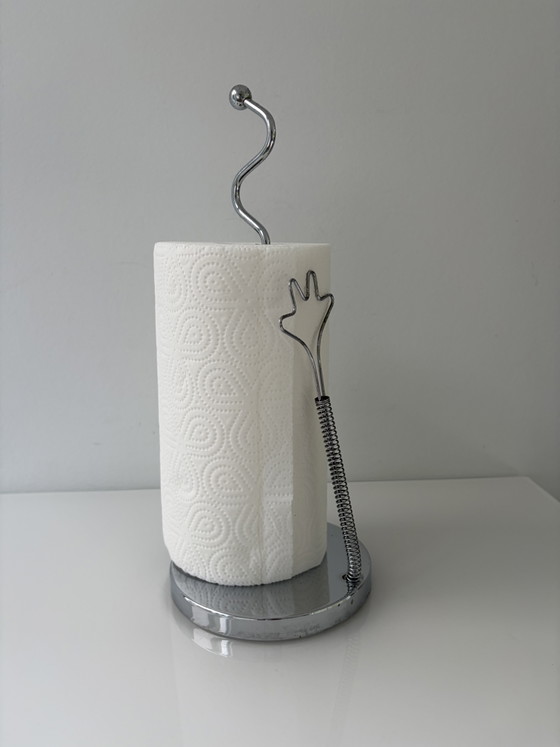 Portarotolo da cucina cromato con forma a mano – Design Postmoderno – Accessori da cucina, Aluminium (photo 3 of 8)