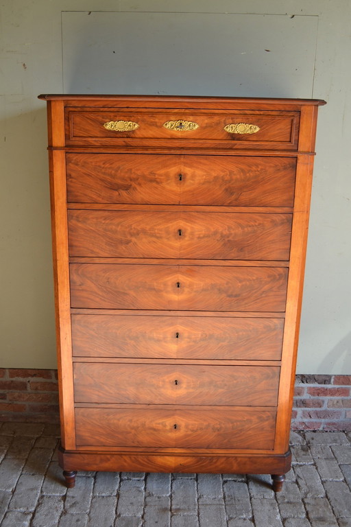 Antique Mahogany Wooden Chiffoniere, Chest of Drawers