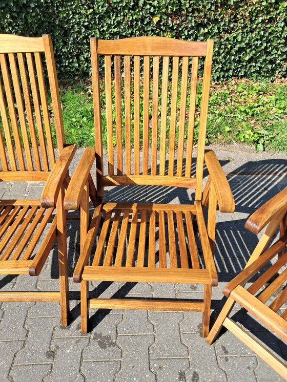 Image 1 of 4 chaises de jardin en teck Sunyard Veronica