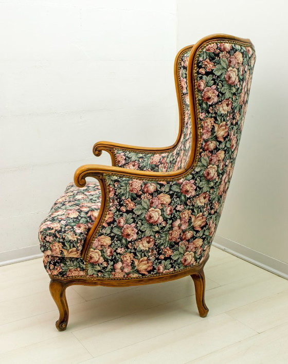 Image 1 of Fauteuil en noyer de style Chippendale, Mid Century Modern, 1960s