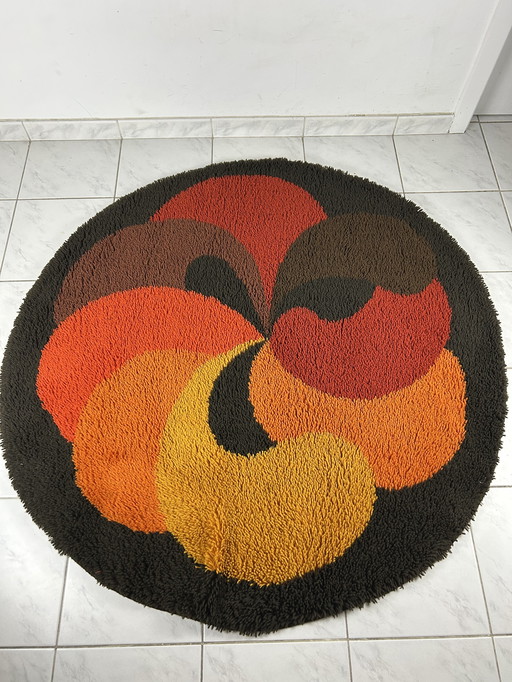 Tapis rond vintage Pop Art
