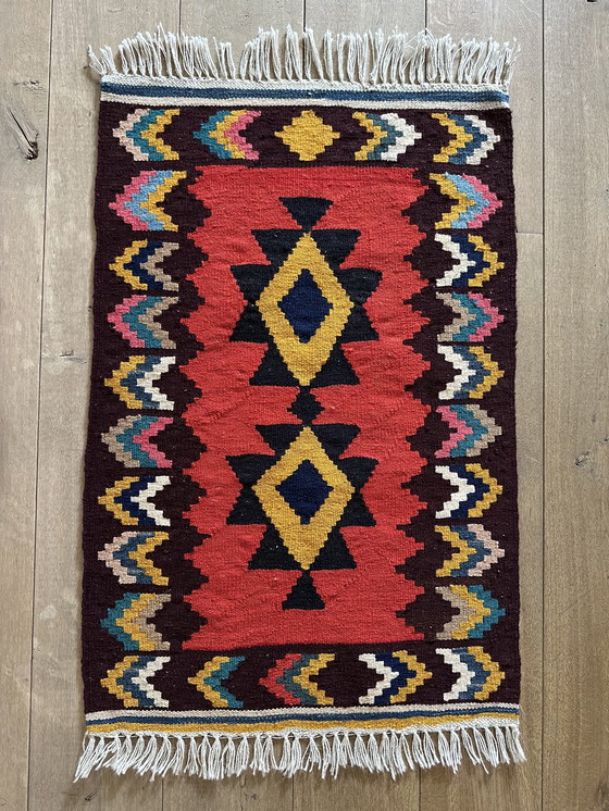 Image 1 of Autentico tappeto persiano tessuto a mano, nuovo, 96x61 cm