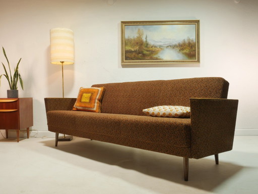 Vintage sofa with sleeping function, 1960s, Germany, Mid Century Couch