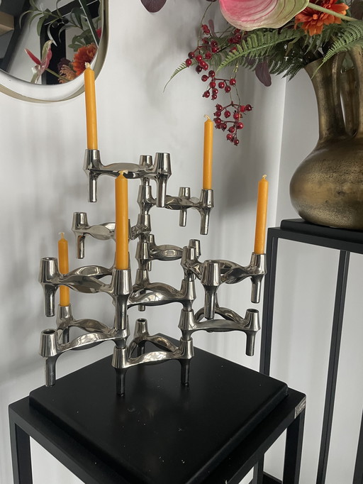 Set di 10 bellissimi candelieri originali BMF Stoff Nagel Combileuchten, comprese le candele