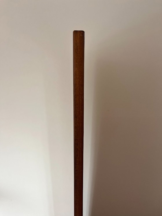 Image 1 of Vintage Deense teakhouten spiegel met organische randen - spiegel uit het midden van de 20e eeuw