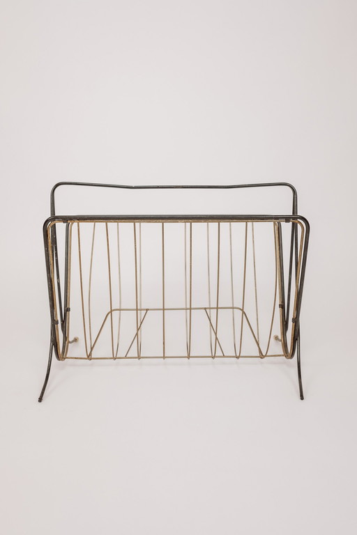 Vintage Reading Rack Black/Brass