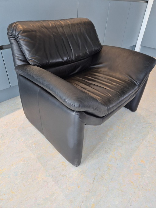 Hans Kaufeld Sessel – schwarzer Ledersessel