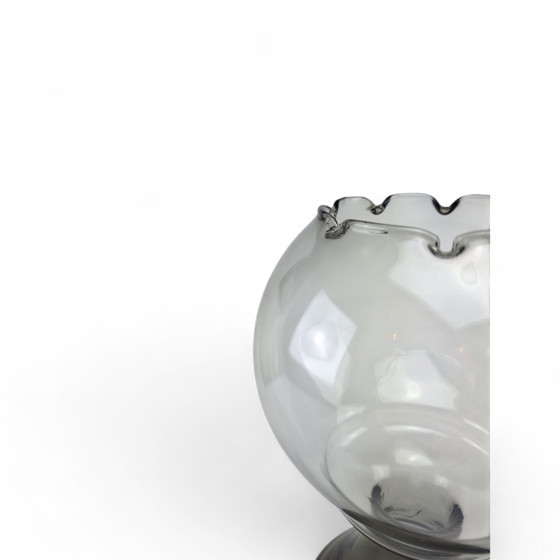 Image 1 of Regenhütte vaas gerookt glas bokaal vaas Mid Century toermalijn