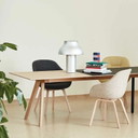 Hay AAC 123 Soft Chair Bianco nero, Remix, base in rovere