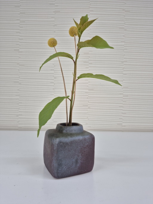 Chimney vase. Vintage block vase/ikebana.