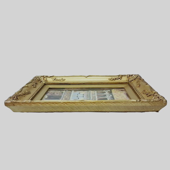 Image 1 of Vintage Needlepoint Artwork in Ornate Gilded Frame