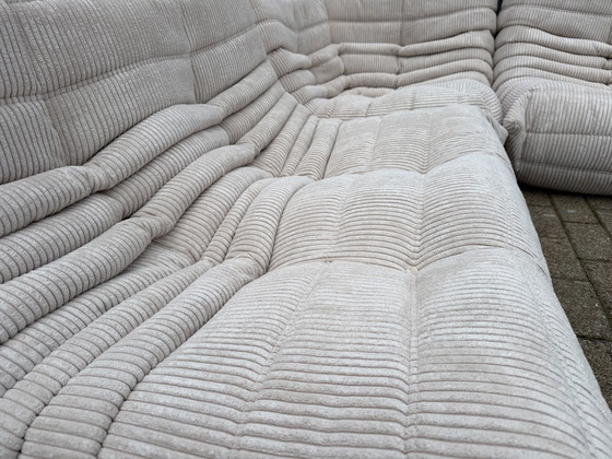 Image 1 of Set completo Togo Ligne Roset in velluto a coste beige, condizioni 10/10!
