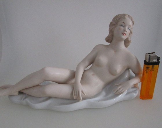 Image 1 of Reclining Nude, Porcelain Figurine