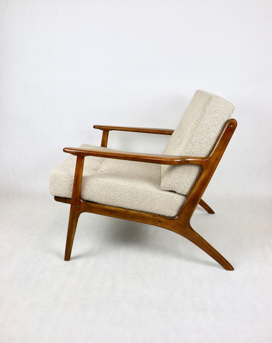 Image 1 of Vintage Danish Beige Boucle Loop Chair, 1970s - Set of 2