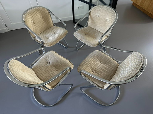 Vintage Design Chairs Gastone Rinaldi set van 4 stoelen