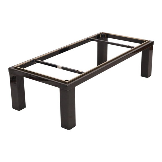Salontafel Belgo Chrom Hollywood Regency Design, Belgochrom, Glas, Metaal, Gold (foto 4 van 24)