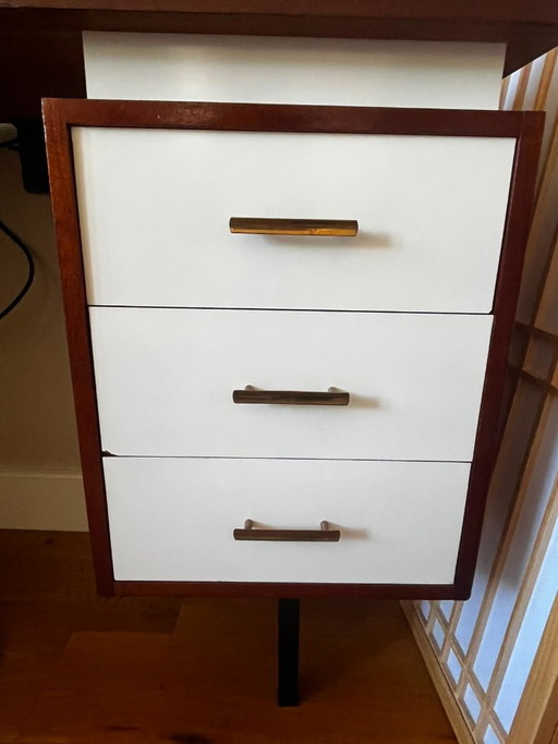 Scrivania vintage di design danese, anni '60, in teak. – bureau, Wood