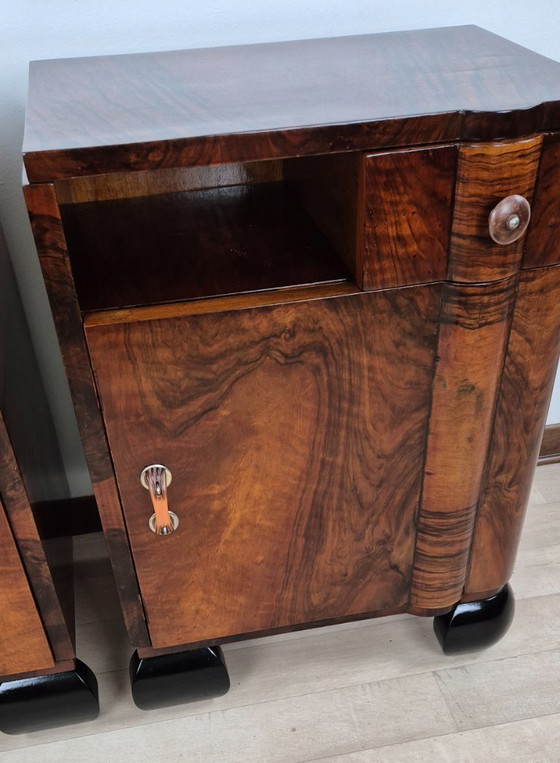 Image 1 of Venetian Noble Art Deco Bedside Tables 1924