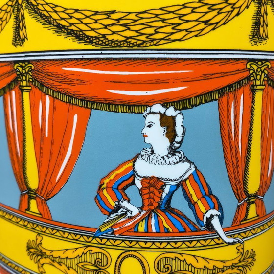 Image 1 of 1990s Gorgeous "Commedia dell'Arte" table Lamp by Piero Fornasetti for Antonangeli.