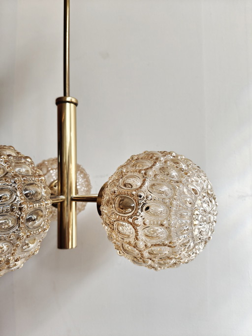 Vintage sputnik lamp amber glass