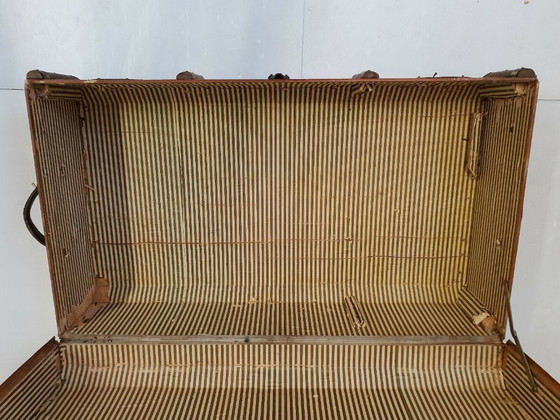 Image 1 of Grote kofferbak van 90 cm x 54 cm, vintage uit de jaren 1920-1930