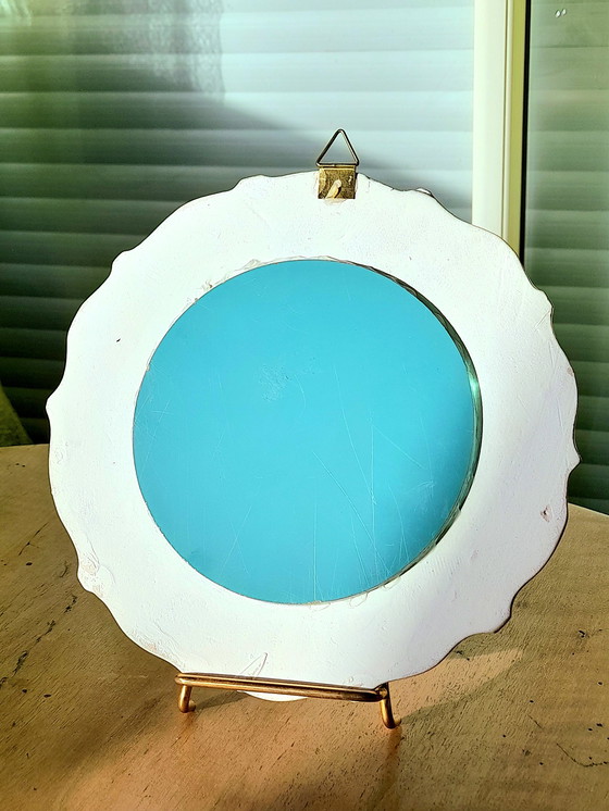 Image 1 of Specchio in ceramica floreale