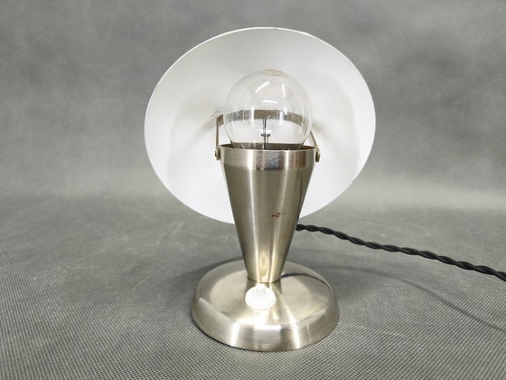 Image 1 of Bauhaus Chrome Table Lamp with Adjustable Shade, 1930s