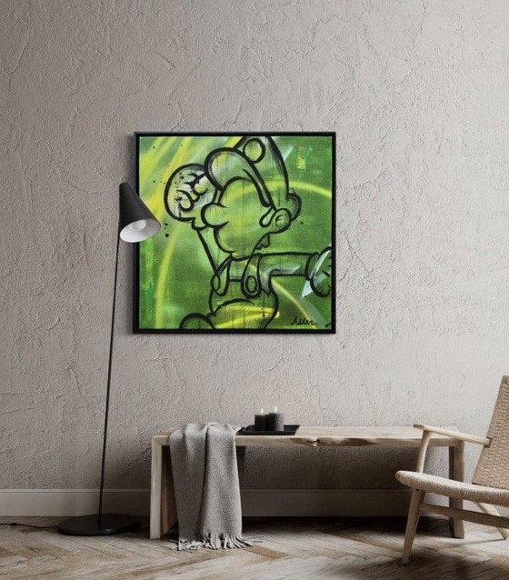 Pintura Street Art Graffiti Luigi Nintendo – Pinturas y dibujos, Canvas (photo 2 of 5)