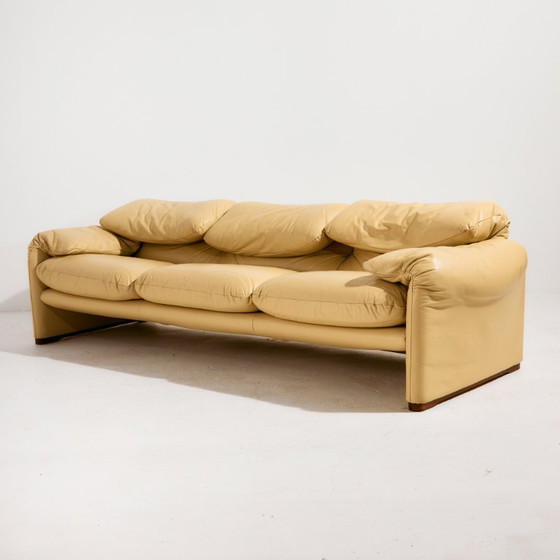 Image 1 of MK11585 Juego de cuero Maralunga de Vico Magistretti para Cassina. Juego de 3