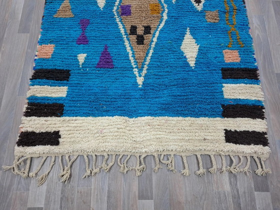 Großer marokkanischer Teppich aus Naturwolle, Maße 250x150 cm, handgefertigt. – Teppiche & Läufer, Wool (photo 7 of 11)