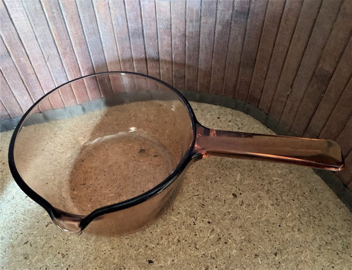 1-liter amberkleurige glazen steelpan, Vision Corning Frankrijk