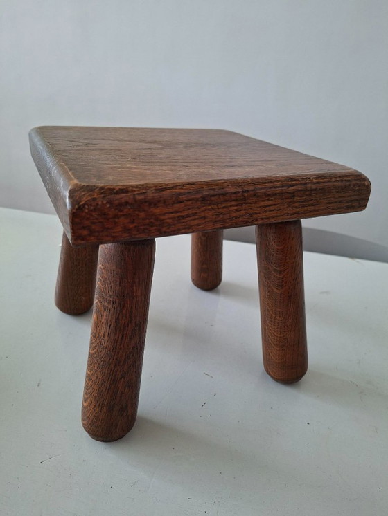 Image 1 of Vintage table, plant table, stool, brutalist design, 1960s/70s