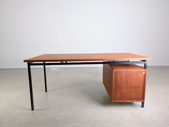 Image 1 of Herbert Hirche Midcentury Schreibtisch Holzäpfel Teak Bauhaus