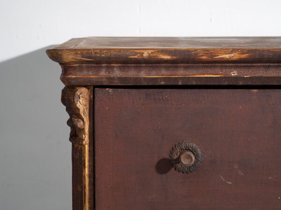 Antique chest of drawers with dark patina (c.1920) #74 (photo 27 of 40)