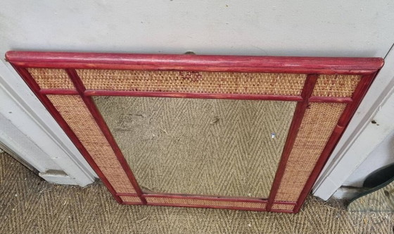Image 1 of Espejo de ratán (77x58cm)