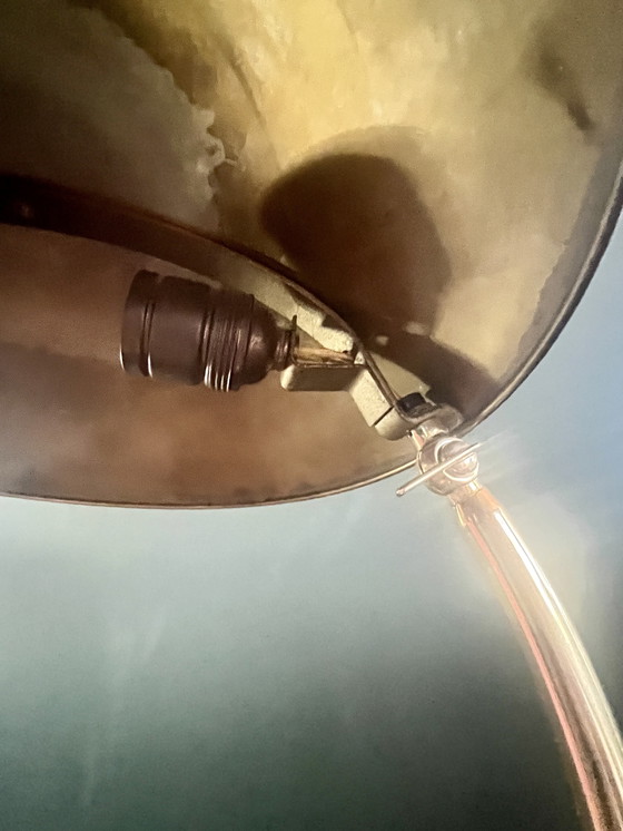 Image 1 of E. Hillebrand Bauhaus desk lamp model 7164, ca. 1930s. High-gloss polished brass.