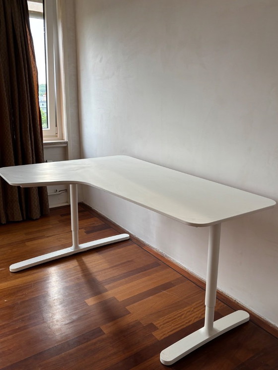 Image 1 of Modern White Desk – Great Condition