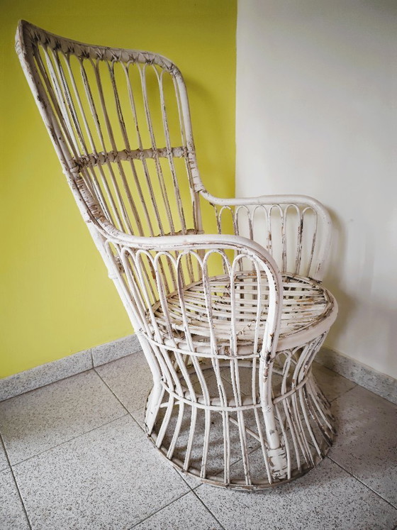 Sillón de ratán estilo shabby chic, estilo Emmanuelle – Sillones, Wicker, Rattan (photo 6 of 11)