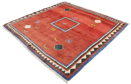 Image 1 of Original Persian carpet Gabbeh Ghashghai oriental carpet 208 cm x 195 cm old natural